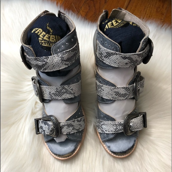 Freebird by Steven Gray and Snake Print Sandals - Picture 3 of 7